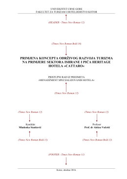 PDF - Fakultet za turizam i hotelijerstvo