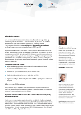 Sprievodný list k projektu miniDCOM+