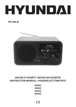 pr 309 w n&aacute;vod k použit&iacute; / n&aacute;vod na použitie instruction manual