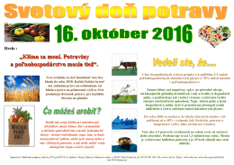 &bdquo;Kl&iacute;ma sa men&iacute;. Potraviny a poľnohospod&aacute;rstvo musia tiež&ldquo;.