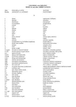 lekárske skratky - anglo