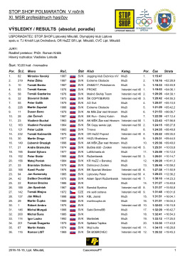 Result Lists|VĂ SLEDKY ABSOLUT.