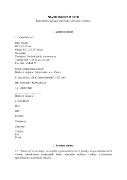 návrh zmluvy o dielo