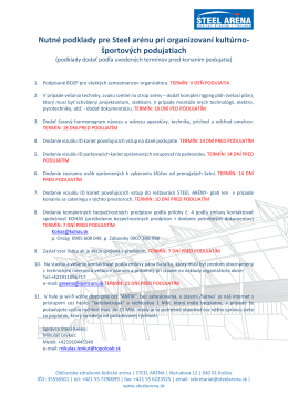 Nutn&eacute; podklady pre akciu