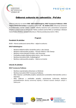 Odborná exkurzia do zahraničia - Poľsko