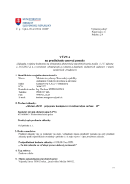 Močiar, RTH - Ministerstvo obrany SR