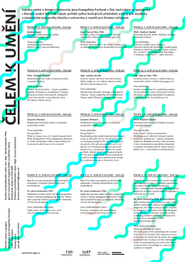Program přednášek v zimním semestru 2016/2017