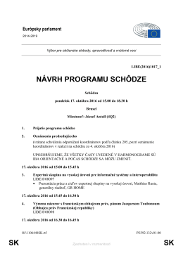 SK SK NÁVRH PROGRAMU SCHÔDZE