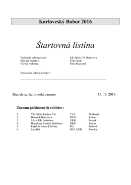 &Scaron;tartovn&aacute; listina