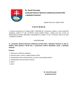 POZV Á NKA - Spišské Vlachy