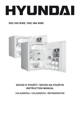 rsc 050 ww8 / rsc 064 ww8 návod k použití / návod na použitie