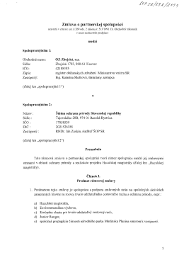 spoločn&eacute; aktivity zameran&eacute; na rozvoj cestovn&eacute;ho ruchu a ochranu
