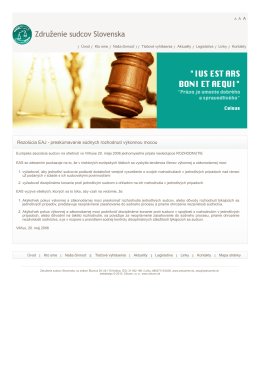 č&iacute;tať viac - Združenie sudcov Slovenska