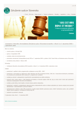 č&iacute;tať viac - Združenie sudcov Slovenska