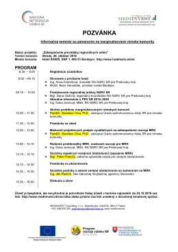 pozv&aacute;nka - NARA SK