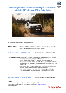 5. Cenové zvýhodnění Volkswagen Transporter.