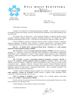 Pozv&aacute;nka - NARA SK