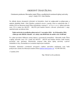 OKRESNÝ ÚRAD ŽILINA