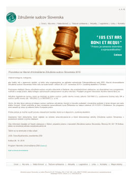 č&iacute;tať viac - Združenie sudcov Slovenska