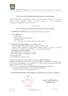 V&yacute;berov&eacute; konanie