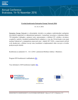 podujatia Konferencia MSP a EEN konferencia