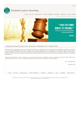 č&iacute;tať viac - Združenie sudcov Slovenska