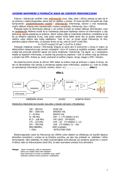 uvodne napomene o području rada na visokim frekvencijama