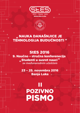 drugo pozivno pismo