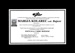 MARIJA KOLAREC rođ. Bajcer