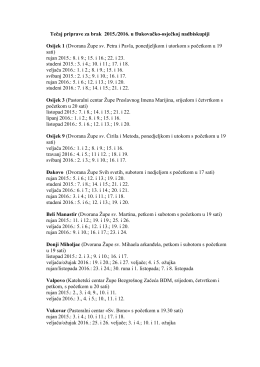 Zaručnički tečajevi u 2016. godini