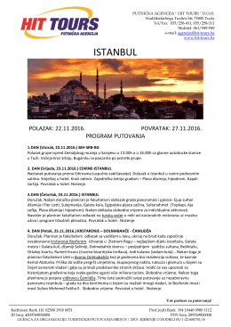 Cjenovnik - Hit Tours Tuzla
