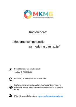 Preuzmi program - Moderna gimnazija