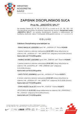 zapisnik disciplinskog suca