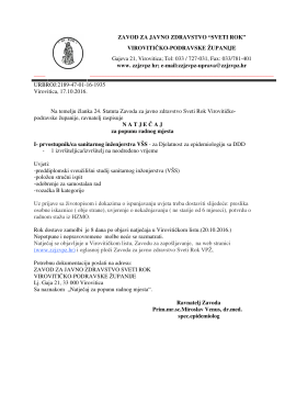 opširnije - Zavod za javno zdravstvo "Sveti Rok"