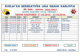 Raspored 4.kolo
