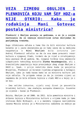 VEZA IZMEĐU OBULJEN I PLENKOVIĆA KOJU VAM ŠEF