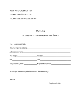 zahtjev - Dječji vrtić Grobnički tići