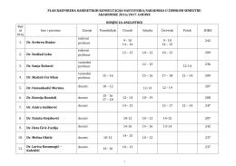 Raspored kabinetskih konsultacija