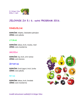 jelovnik za 5. i 6.