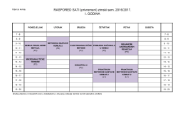 2. godina diplomskog studija (zimski semestar)