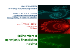 Rizične mjere u upravljanju financijskim rizicima