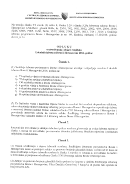Odluka o utvrđivanju i objavi rezultata Lokalnih izbora u