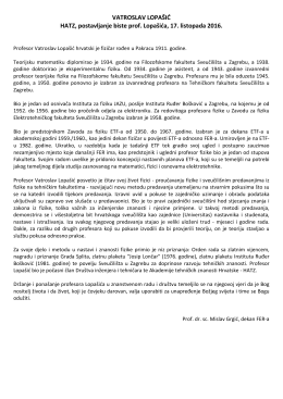 Govor dekana FER-a prof. dr. sc. Mislava Grgića