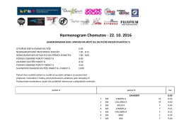 Harmonogram Chomutov - 22. 10. 2016