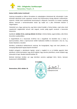 2016. október 18. - 1426. Csillagösvény Cserkészcsapat