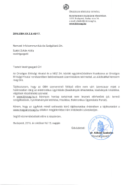 &uuml;zemzavar a b&iacute;r&oacute;s&aacute;gi elektronikus kapcsolattart&aacute;sba