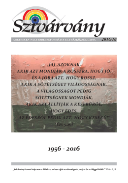 2016. október 1956-2016 - Debrecen