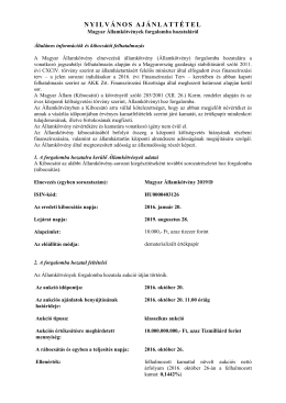 NYILV&Aacute;NOS AJ&Aacute;NLATT&Eacute;TEL
