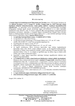 Szeged Megyei Jog&uacute; V&aacute;ros