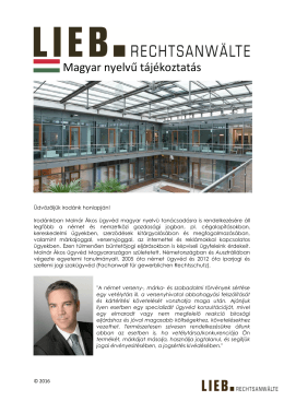 Magyar nyelvű t&aacute;j&eacute;koztat&aacute;s